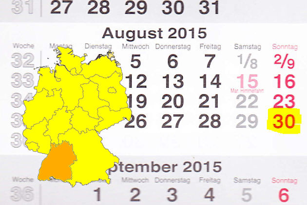 In Baden-Württemberg lädt am 30.08.2015 der Ort Oppenau zum verkaufsoffenen Sonntag ein. 