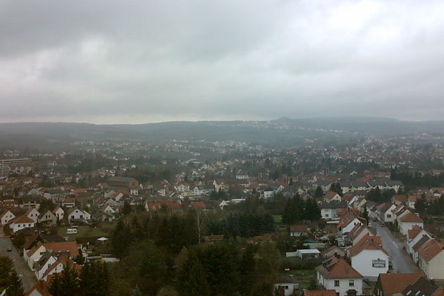 Blick vom Bergbaumuseum über das idyllische Städtchen Bexbach