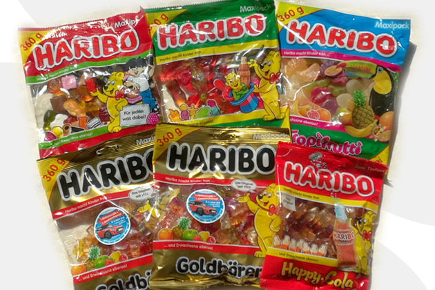 Dieses HARIBO Paket wird bei Feste & Märkte am 2. Augustwochenende verlost.