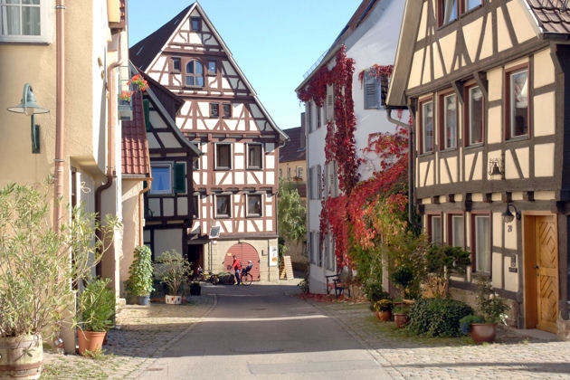 Schuhgasse in der Herrenberger Altstadt