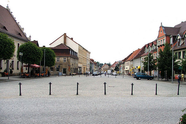 Marktplatz von Herzberg (Elster)