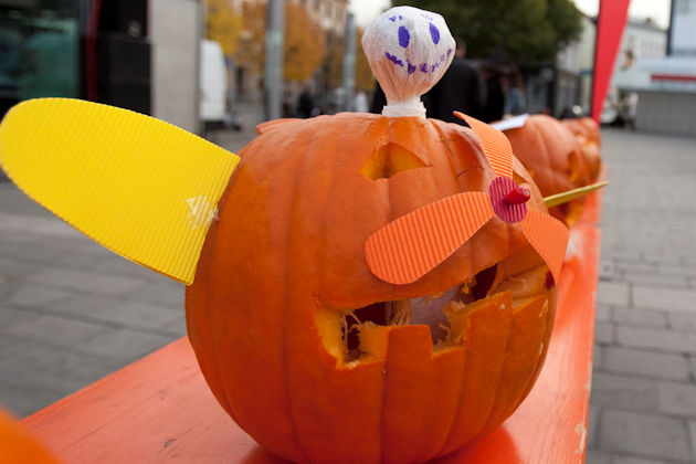 Die Werbegemeinschaft Kaiser in Lautern veranstaltet am 31. Oktober 2015 eine Halloween-Aktion vor der Stiftskirche.