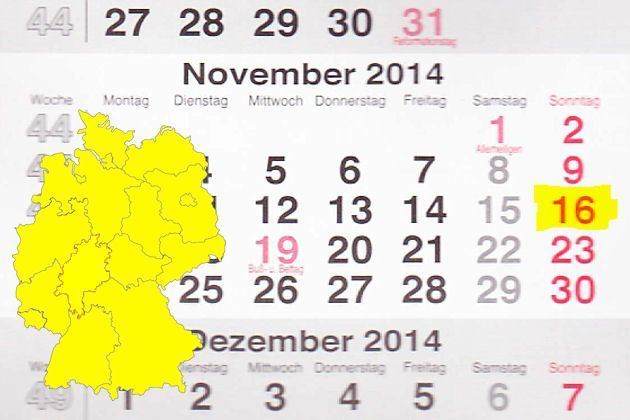 Warum gibt es am 16.11.2014 so wenige verkaufsoffene Sonntage?