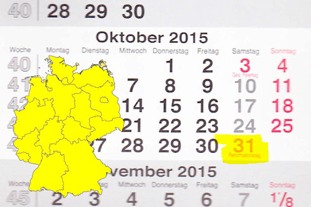 Wo ist am Reformationstag (31.10.2015) verkaufsoffen?