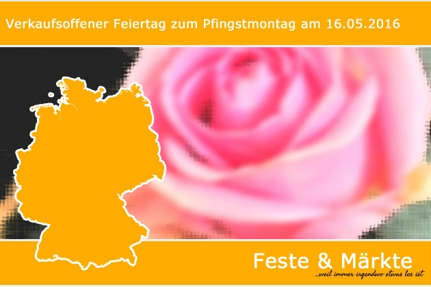 Am 16.05.2016 (Pfingstmontag) laden Bad Rappenau, Blaufelden, Dornhan, Kuchen, Ottenhöfen und Trossingen (alle Baden-Württemberg), Bad Grönenbach und Thalmässing (alle Bayern) sowie Bedburg (Nordrhein-Westfalen) und Kaltennordheim (Thüringen) zum ver