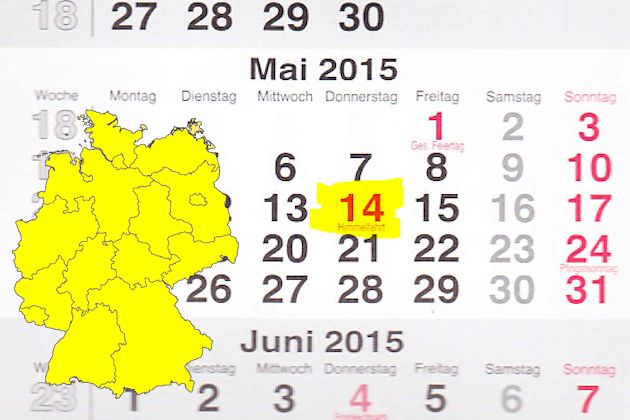 Am 14.05.2015 (Christi Himmelfahrt bzw. Vatertag oder Männertag) laden Aidenbach, Bad Waldliesborn, Burghausen, Dießen am Ammersee, Falkenberg (Niederbayern), Frauenstein im Erzgebirge, Frontenhausen, Halle (Westf.), Kempten, Laer und Langquaid zum verk