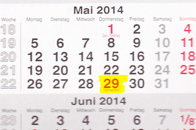 Am 29. Mai 2014 (Christi Himmelfahrt bzw. Männertag) laden Aidenbach, Bad Waldliesborn, Burghausen, Dießen am Ammersee, Falkenberg (Niederbayern), Frauenstein im Erzgebirge, Frontenhausen, Halle (Westf.), Kempten, Laer und Langquaid zum verkaufsoffenen 