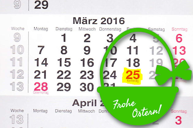 Wo ist am Karfreitag (25.03.2016) verkaufsoffener Feiertag?