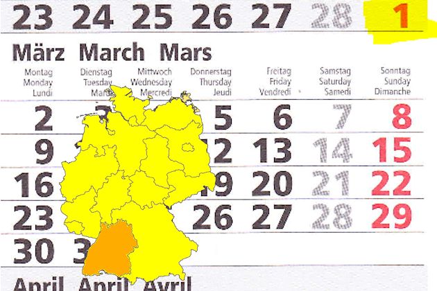 In Baden-Württemberg laden am 01.03.2015 die Orte Dettingen unter Teck, Heilbronn, Kirchberg/Jagst, Kirchheim unter Teck und Stuttgart zum verkaufsoffenen Sonntag ein.