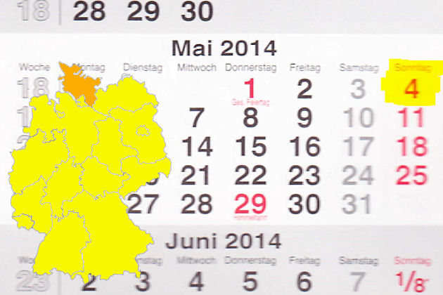 In Schleswig-Holstein laden am 04.05.2014 die Orte Bad Schwartau, Geesthacht, Glückstadt und Itzehoe zum verkaufsoffenen Sonntag ein.