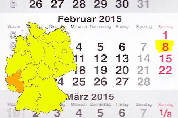 In Rheinland-Pfalz lädt am 08.02.2015 der Ort Ebernhahn zum verkaufsoffenen Sonntag ein.