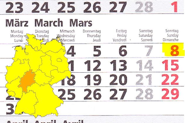 In Hessen laden am 08.03.2015 die Orte Butzbach, Gelnhausen, Karben, Linsengericht, Ostheim vor der Rhön und Weilmünster zum verkaufsoffenen Sonntag ein.