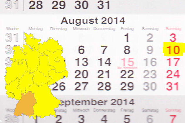 In Baden-Württemberg laden am 10.08.2014 die Orte Feldberg, Höchenschwand, Igersheim und Ketsch zum verkaufsoffenen Sonntag ein.