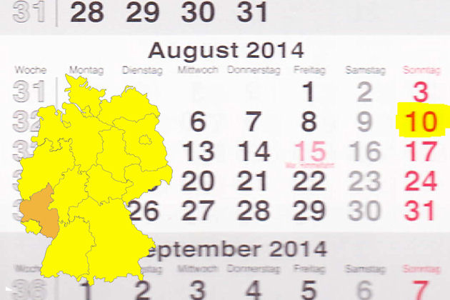 In Rheinland-Pfalz laden am 10.08.2014 die Orte Kirchheimbolanden und Zweibrücken zum verkaufsoffenen Sonntag ein..