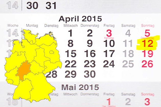 In Hessen laden am 12.04.2015 die Orte Herborn, Idstein und Korbach zum verkaufsoffenen Sonntag ein.