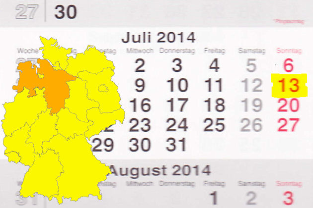 In Niedersachsen laden am 13.07.2014 die Orte Bad Harzburg, Lachendorf, Papenburg und Winsen (Aller) zum verkaufsoffenen Sonntag ein.
