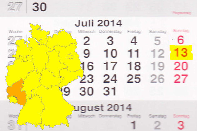 In Rheinland-Pfalz laden am 13.07.2014 die Orte Hermeskeil und Piesport zum verkaufsoffenen Sonntag ein.