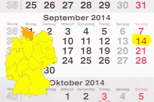 In Schleswig-Holstein laden am 14.09.2014 die Orte Geesthacht und Itzehoe zum verkaufsoffenen Sonntag ein.