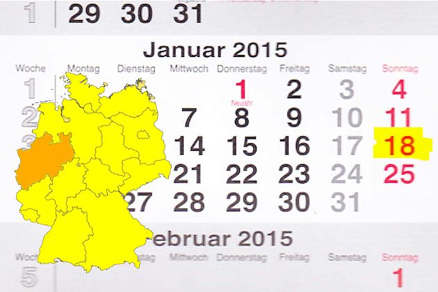 In Nordrhein-Westfalen haben wir für den 18.01.2015 leider keine regulären verkaufsoffenen Sonntage gefunden, dafür haben wir aber spezielle Shoppingtipps für Dortmund, Düsseldorf, Essen und Köln sowie für die grenznahen Regionen.