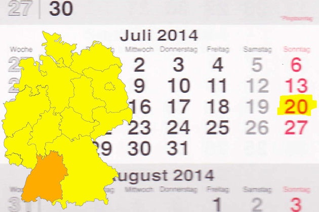 In Baden-Württemberg laden am 20.07.2014 die Orte Herbolzheim, Sachsenheim und Sinsheim zum verkaufsoffenen Sonntag ein.