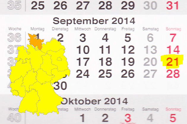 In Schleswig-Holstein laden am 21.09.2014 die Orte Bad Bramstedt, Heide, Marne, Meldorf und Wentorf zum verkaufsoffenen Sonntag ein.