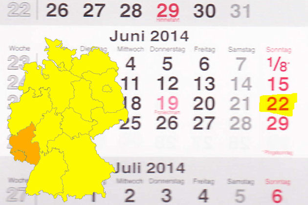 In Rheinland-Pfalz laden am 22.06.2014 die Orte Edenkoben, Piesport und Remagen zum verkaufsoffenen Sonntag ein. Im Saarland gibt es einen Shoppingsonntag in Blieskastel.