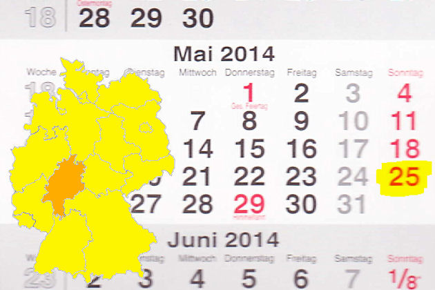 In Hessen laden am 25.05.2014 die Orte Birkenau, Hattersheim, Mühlheim am Main und Weilburg zum verkaufsoffenen Sonntag ein.