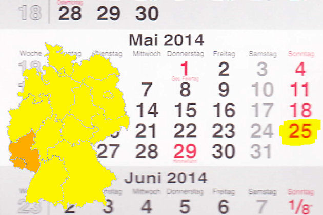 In Rheinland-Pfalz laden am 25.05.2014 die Orte Dahn und Kaiserslautern zum verkaufsoffenen Sonntag ein. Im Saarland haben wir einen Shopping-Sonntag in Püttlingen-Köllerbach ausfindig machen können.