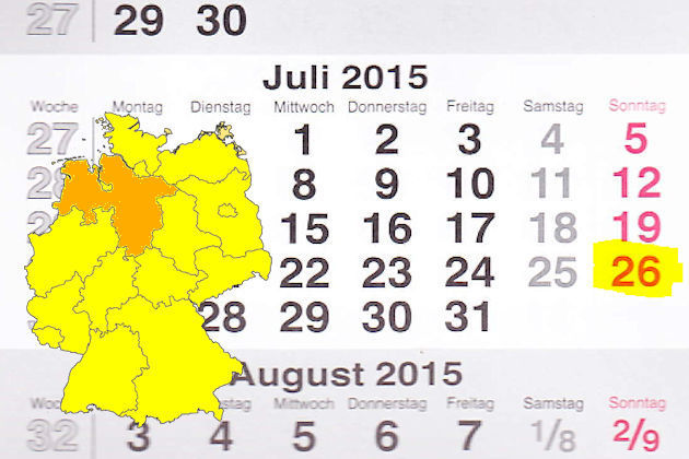 In Niedersachsen laden am 26.07.2015 die Orte Elsfleth, Langenhagen, Papenburg und Visbek (teilweise) zum verkaufsoffenen Sonntag ein.