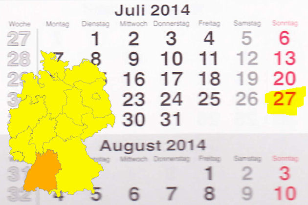 In Baden-Württemberg laden am 27.07.2014 die Orte Münstertal, Ottenhöfen, Schwäbisch Hall, Todtnau und Welzheim zum verkaufsoffenen Sonntag ein.