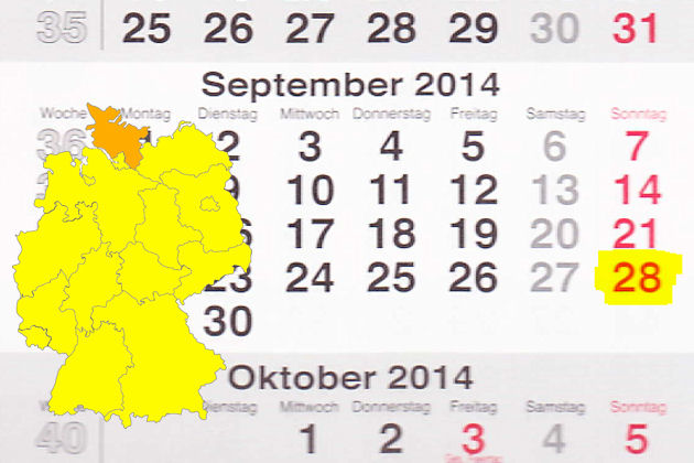 In Schleswig-Holstein laden am 28.09.2014 die Orte Bad Oldesloe, Bredstedt, Eutin, Flensburg, Mölln und Schleswig zum verkaufsoffenen Sonntag ein.