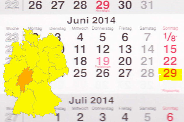 In Hessen laden am 29.06.2014 die Orte Bad Wildungen, Baunatal, Groß-Zimmern, Hofheim am Taunus, Höchst im Odenwald und Raunheim zum verkaufsoffenen Sonntag ein.