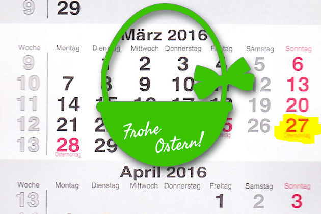 Wo ist am Ostersonntag (27.03.2016) verkaufsoffener Sonntag?