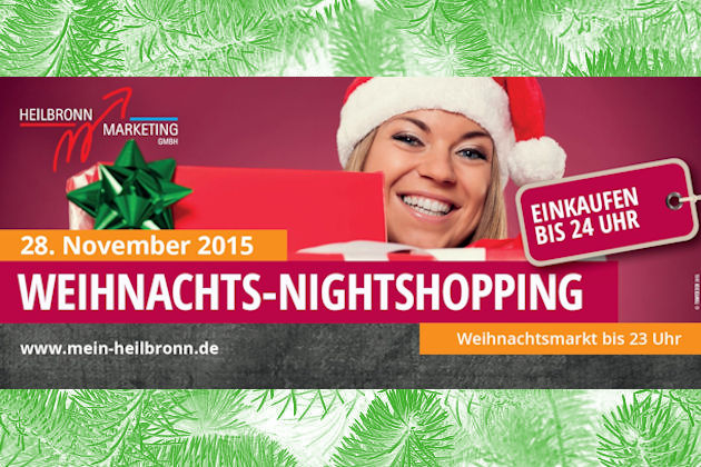 Zum Weihnachts-Nightshopping am 28.11.2015 öffnet der Heilbronner Weihnachtsmarkt bis 23 Uhr.